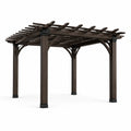 Pérgola Exterior de Madera Marrón Oscuro 3x3 m