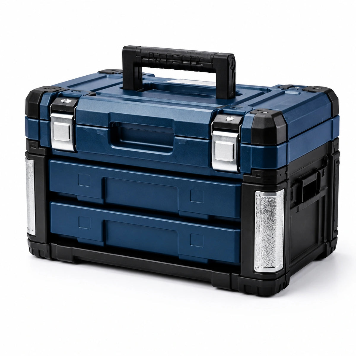 Caja de herramientas modular de polipropileno y metal azul 45x30x35 cm