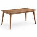 Mesa de comedor de madera maciza de nogal 150x90x75 cm