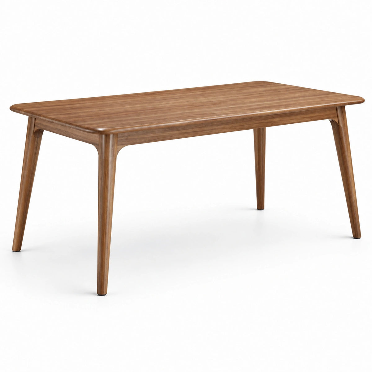 Mesa de comedor de madera maciza de nogal 150x90x75 cm